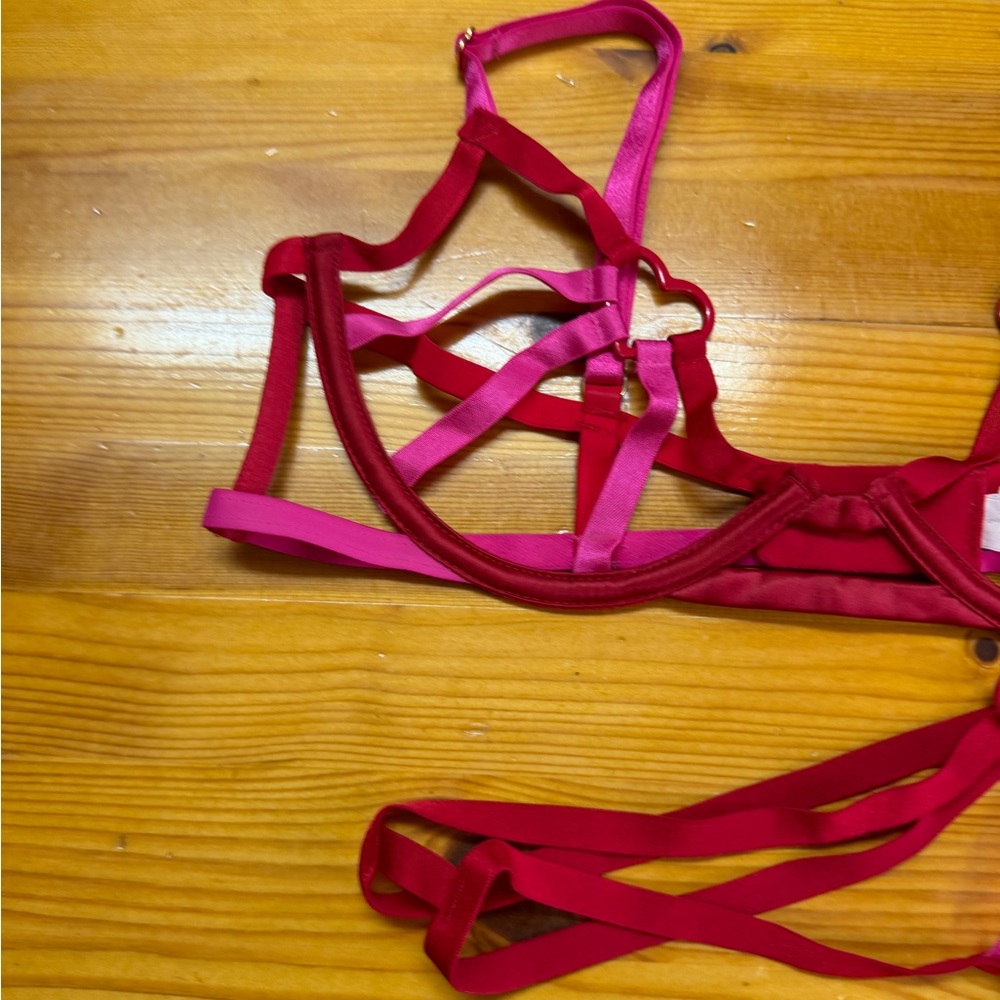 NWT Victorias Secret Very Sexy Heartware Open-Cup Strappy Caged Demi Bra Set - Picture 6 of 8